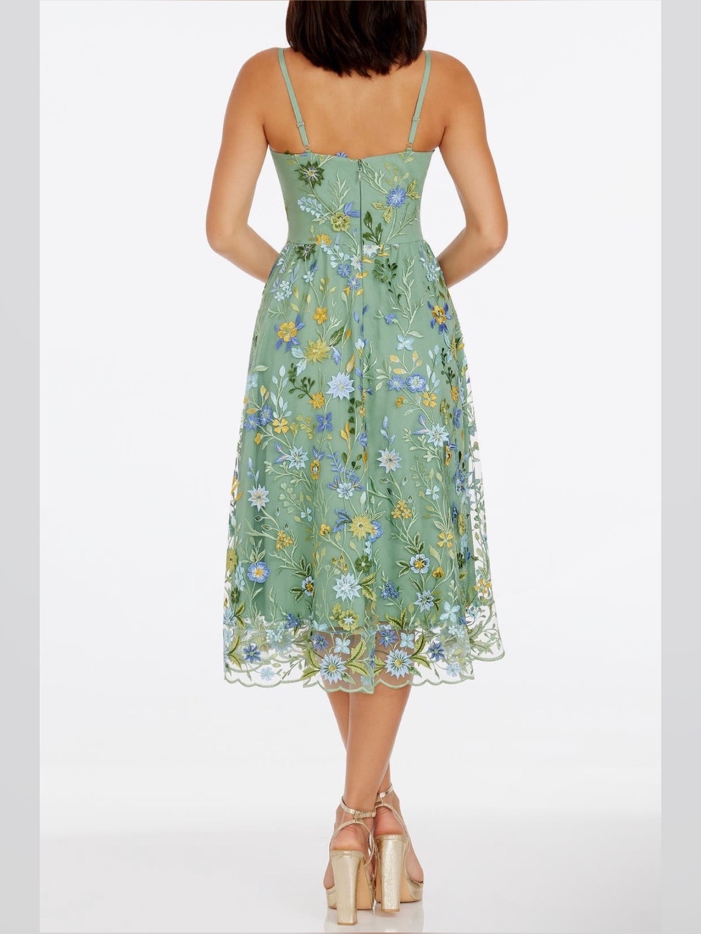 Dress the Population Maren Floral Embroidery Cocktail Dress - Size S - Picture 4 of 4